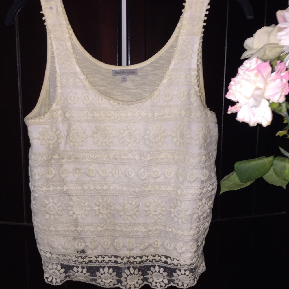 Charlotte Russe off white tank top